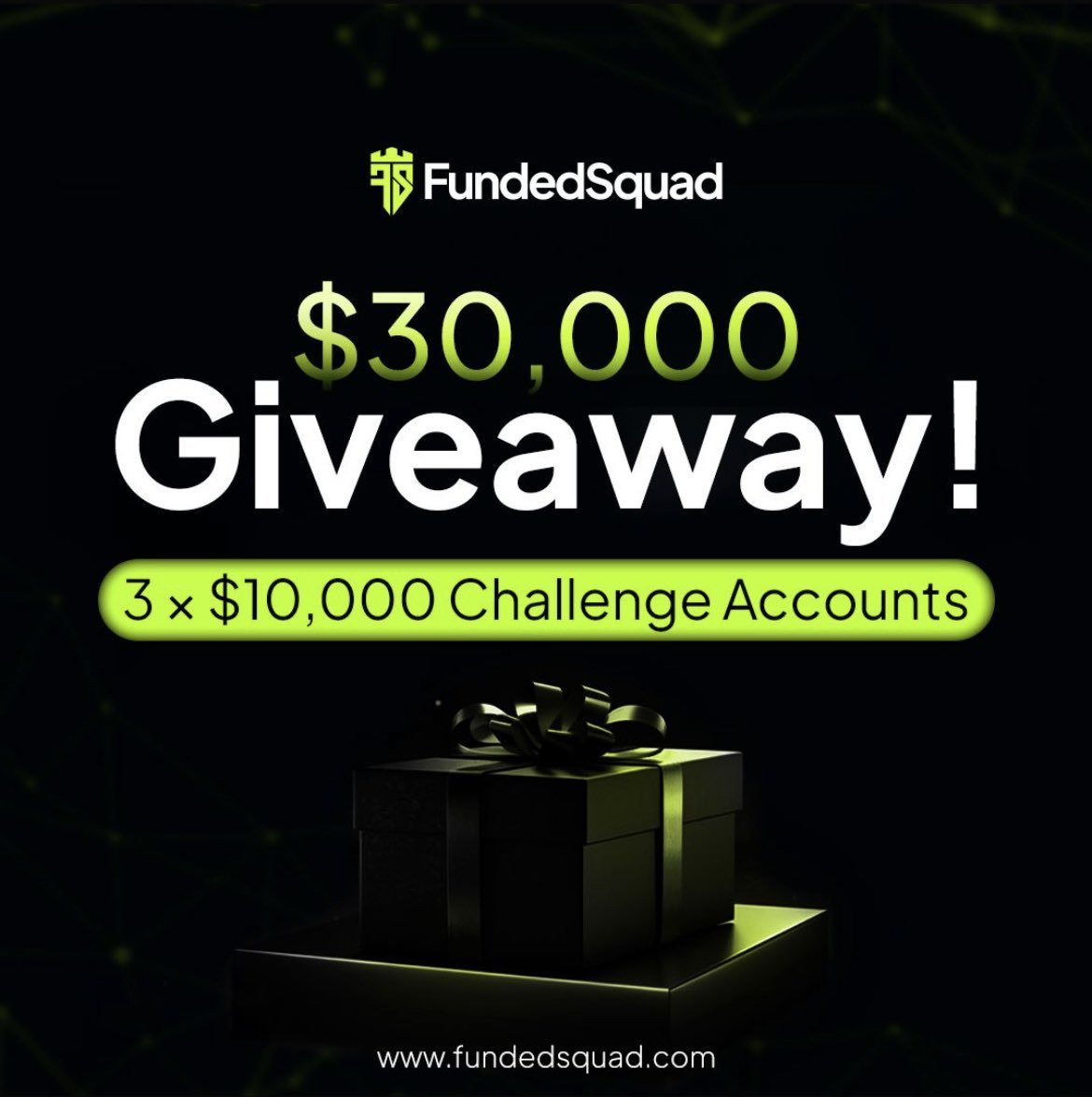 🎉GIVEAWAY ALERT!🎉
3 x $10,000 Accounts w/ <a href="/fundedsquad/">FundedSquad</a> 

⭐ Follow <a href="/fundedsquad/">FundedSquad</a>, <a href="/Fadel_FST/">Fadel</a> ,<a href="/ajwadthefalcon/">Ajwad Saleem</a>, <a href="/Almo0s/">almos</a> 
⭐ Join Discord: discord.gg/C6znjHZzXg
⭐ Join Telegram: t.me/fundedsquadoff…
✨ Tag 3 Traders.
✨ Engage with FundedSquad Pinned post.
✨ Like &amp; and