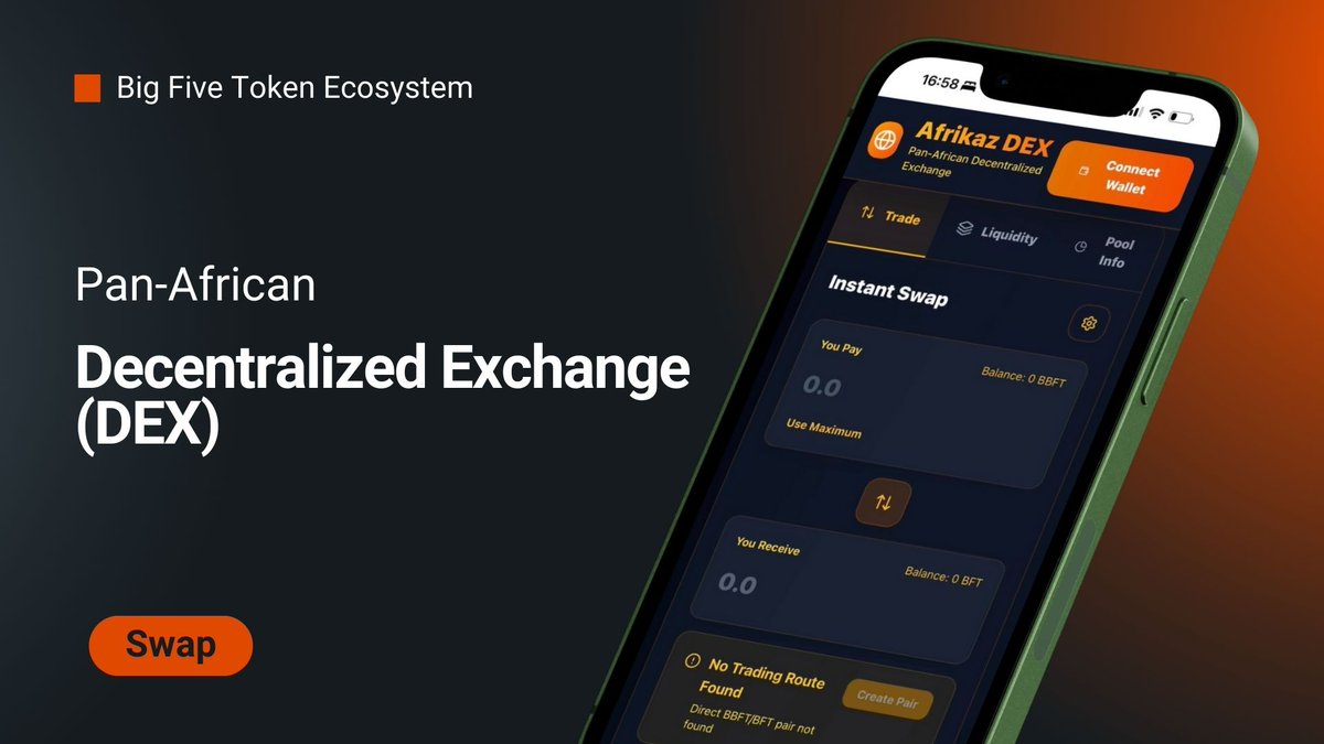 bigfivehodler's tweet image. $BFT ’s CEO @VengieZim  just dropped a major hint! 👀

Africa’s own Decentralized Exchange (DEX) is officially on the horizon - another powerful addition to the growing $BFT ecosystem.

#BFT #DeFi #Africa $BBFT #BNB