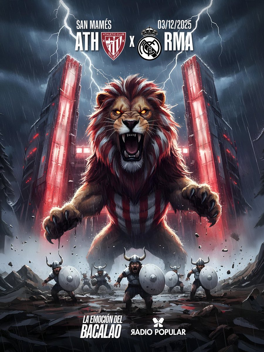 🔥 Clásico en San Mamés

⏰19:00

<a href="/AthleticClub/">Athletic Club</a> 🆚 <a href="/realmadrid/">Real Madrid C.F.</a>

🗣️ Te lo contamos en La Emoción del Bacalao

🎙️<a href="/RJ_Bacalao/">Raúl Jiménez</a>
🎚️ Mendi
⚽️ <a href="/asierelorriaga/">Asier Elorriaga</a>
💫 <a href="/dguerreirom/">Dani Guerreiro</a>
📲 <a href="/oihaneirazu/">Oihane Irazu</a>
🐦 <a href="/SaratxagaEkaitz/">Ekaitz Saratxaga</a>

#EmociónBacalao #AthleticRealMadrid #AthleticClub