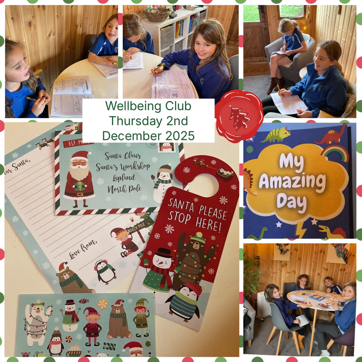 A lovely festive wellbeing club this afternoon in our beautiful pod 🎄