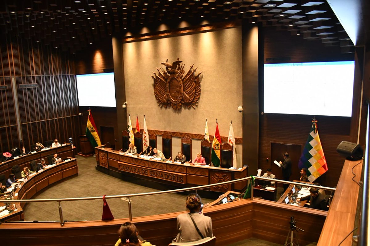 grupoeldeber's tweet image. Se reinstalo la Sesión Ordinaria de la Cámara de Senadores, para el trato de ley transitoria de elección de los vocales para el tribunal supremo electoral aprobado en la Cámara de Diputados.
📌Manténgase informado en eldeber.com.bo

#ElDeber #Bolivia #Senadores #Vocales