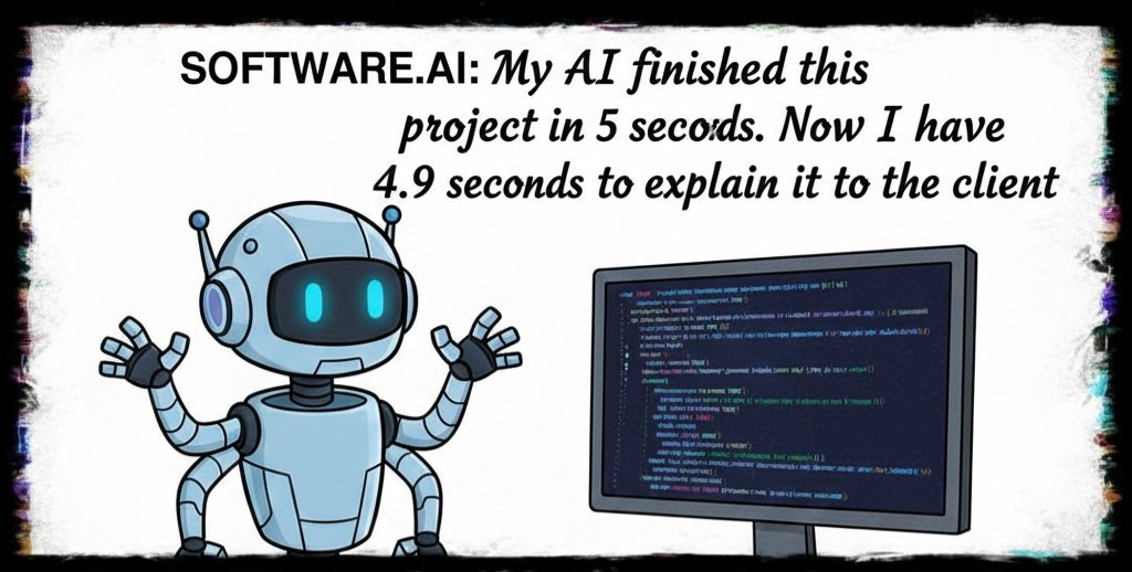 Itz_bloke's tweet image. SOFTWARE.AI is still writing code faster than you can write tests.

@domaprotocol 
​#CodingMemes #Developers #TechHumor