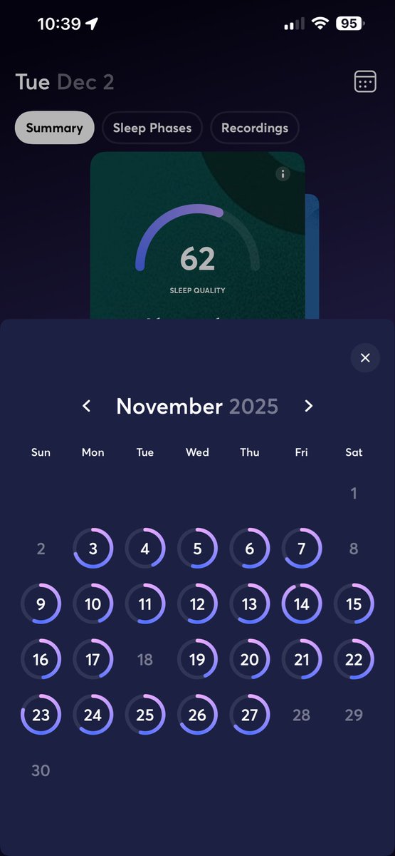 kelseydevane's tweet image. November @bettersleephq getting better!!