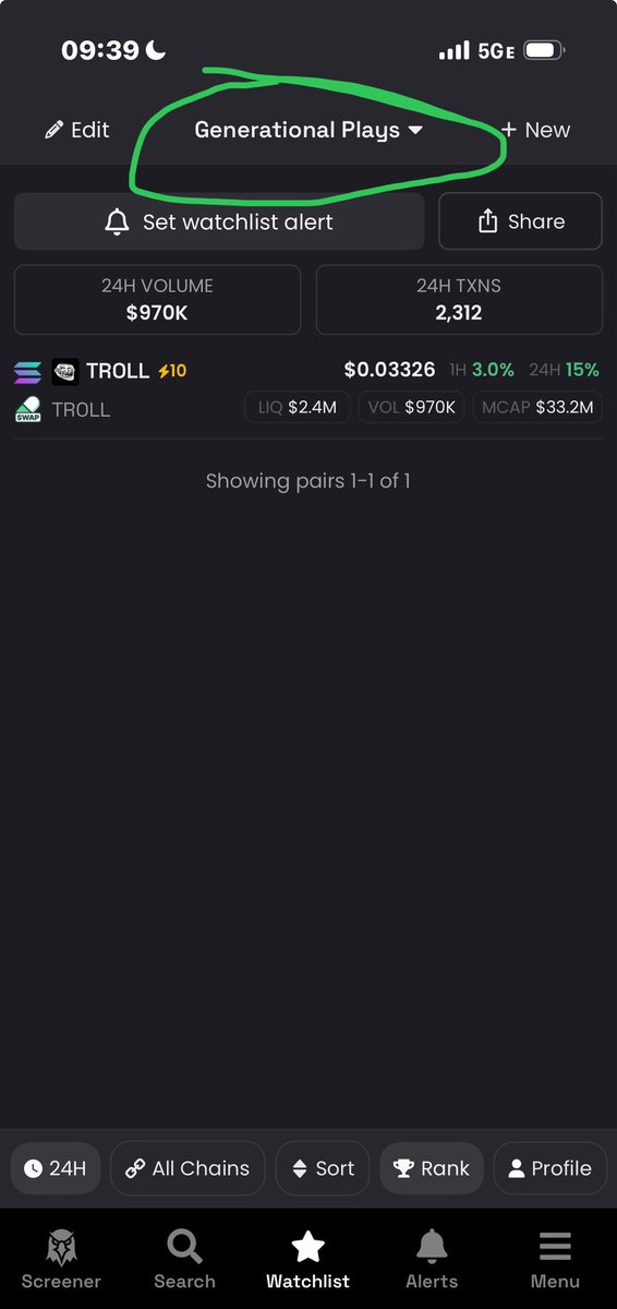 You only need one generational play

$troll