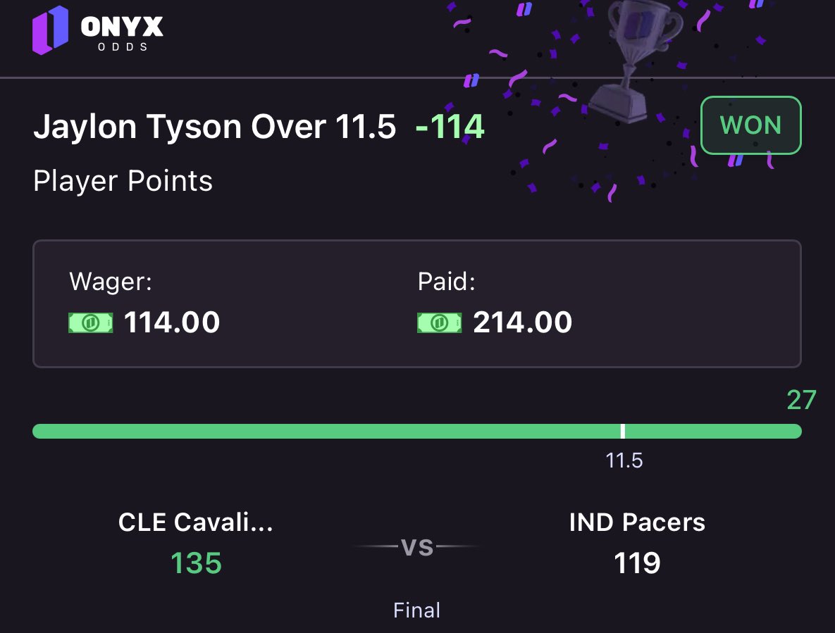FastMoneyPROP's tweet photo. New Month ➡️ New MONEY!! 🤯📈💰

Jaylon Tyson Ladder 🪜 

✅O11.5 PTS
✅20+ PTS
✅25+ PTS (+2000) 🥷🚀

✅ Role Players PTS Stack (+1648) 🔥🚀

+18 Unit night in VIP 🔥📈

Now let’s spread some love. I’m buying breakfast for 4 people who Like & Repost this tweet! 🫡

VIP Plays ⬇️
https://t.co/2vX1cJQ7jq