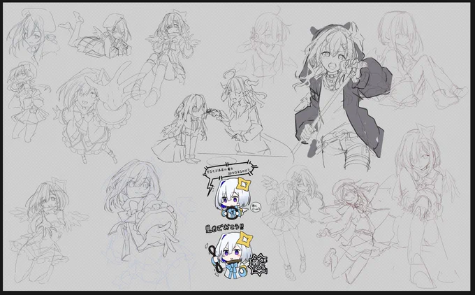 I drew a lot of sketches of Kanata in the past, but I never had the ability to finish them, and now I'm about to lose her.🥲 