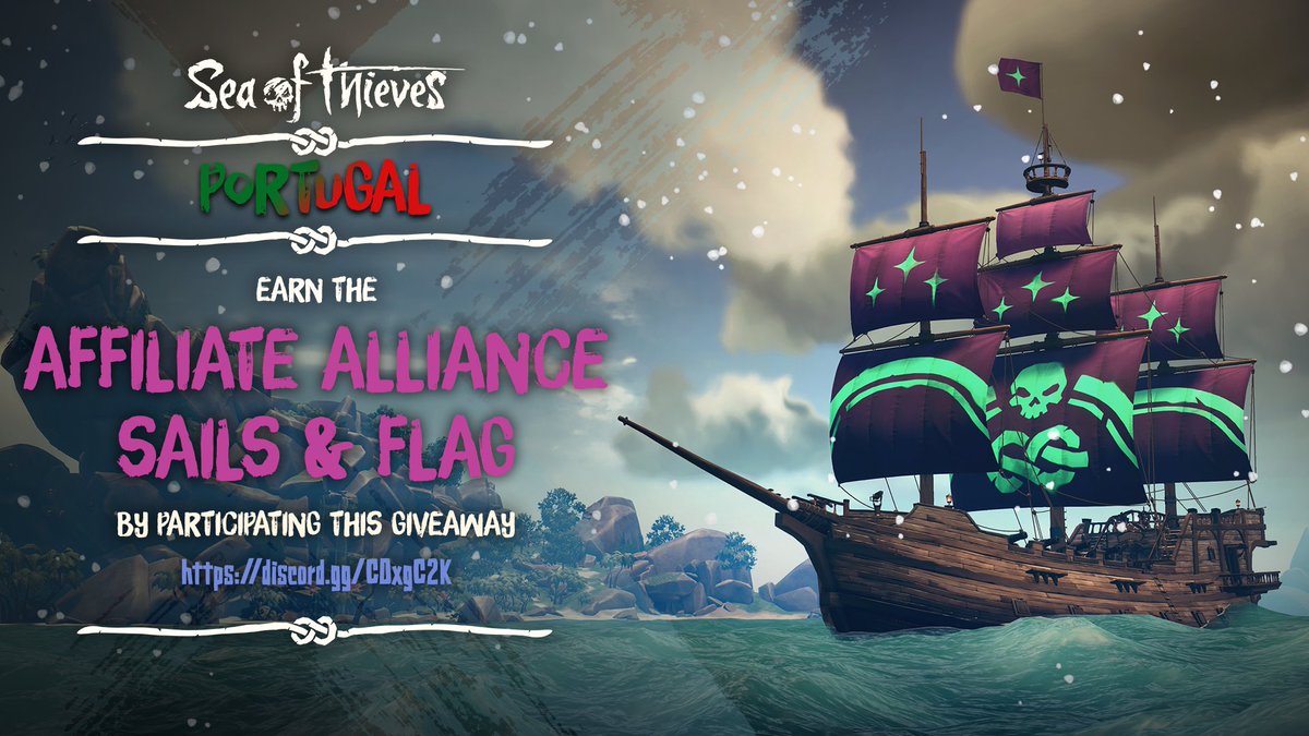 🎄MEGA XMAS GIVEAWAY 🎄

- X5 Plunder Pass SEASON 18
(Next Season)
- x1 Affiliate Alliance Sails
- x1 Affiliate Alliance Tattoo 

🔄 Retweet 
➡️ Join SoT Portugal Discord
🔗 Redeem the Roles

🗓️ Ends:
- December 25th

#SeaOfThieves #Portugal #Giveaway