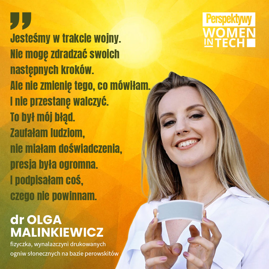 OMalinkiewicz's tweet photo. https://t.co/D6CGG5J38E ODKRYWAJĄ SPRAWĘ TECHNOLOGII OLGI MALINKIEWICZ
https://t.co/pwcpIl65w2

https://t.co/D6CGG5J38E UNFOLDS OLGA MALINKIEWICZ'S TECHNOLOGY CASE
[ENGLISH VERSION BELOW]

Moi drodzy,

Nie jestem popularyzatorem nauki. Jestem naukowczyni starającą się, aby jej wynalazki były nie tylko zachwytem dla innych naukowców, lecz także były użyteczne dla każdego z nas, bez względu na zawartość naszych portfeli.

https://t.co/1ydxEysg7Q właśnie opublikowało raport popularnie tłumaczący sprawę technologii Saule i pomysł zastosowania perwoskitów w naszym życiu przy jej użyciu. Raport, nie tekst, bo do powstania raportu potrzeba obszerniej bibliografii takoż naukowej jako dowód na stawiane w raporcie tezy i argumenty.

Tekst dla mnie - popularny do bólu, dla Was - nieznośnie technicznie-naukowy. Nabierzmy odwagi i pewności siebie, żeby przeczytać go razem: https://t.co/yEqDebPw1r

Naukowcy nie robią nauki dla siebie. Robią ją dla ludzkości. Spróbujmy zadać sobie chociażby odrobinę trudu, żeby to zrozumieć.

Olga Malinkiewicz

WESPRZYJ WALKĘ OLGI MALINKIEWICZ O JEJ WYNALAZEK NA WHYDONATE. COM: https://t.co/pwcpIl65w2

https://t.co/D6CGG5J38E UNFOLDS OLGA MALINKIEWICZ'S TECHNOLOGY CASE
https://t.co/pwcpIl65w2

Dear friends,

I'm not a science populariser. I'm a scientist striving to ensure that her invention is not only a delight to other scientists but also useful to each of us, regardless of our budget constraints.

https://t.co/1ydxEysg7Q has just published a report popularising the Saule technology and the idea of ​​using pervoskites in our day-to-day life. It's a report, not a text, as it is based on extensive scientific bibliography in support of theses and arguments presented.

The text, painfully popular for me, would probably be unbearably technical and scientific for you. Let's have the courage and confidence to read it together: https://t.co/yEqDebPw1r

Scientists do not create science for themselves. They do it for humanity. Let us try to make at least the smallest effort to understand this.

Olga Malinkiewicz

SUPPORT OLGA MALINKIEWICZ'S FIGHT FOR HER INVENTION OF WHYDONATE. COM: https://t.co/pwcpIl65w2