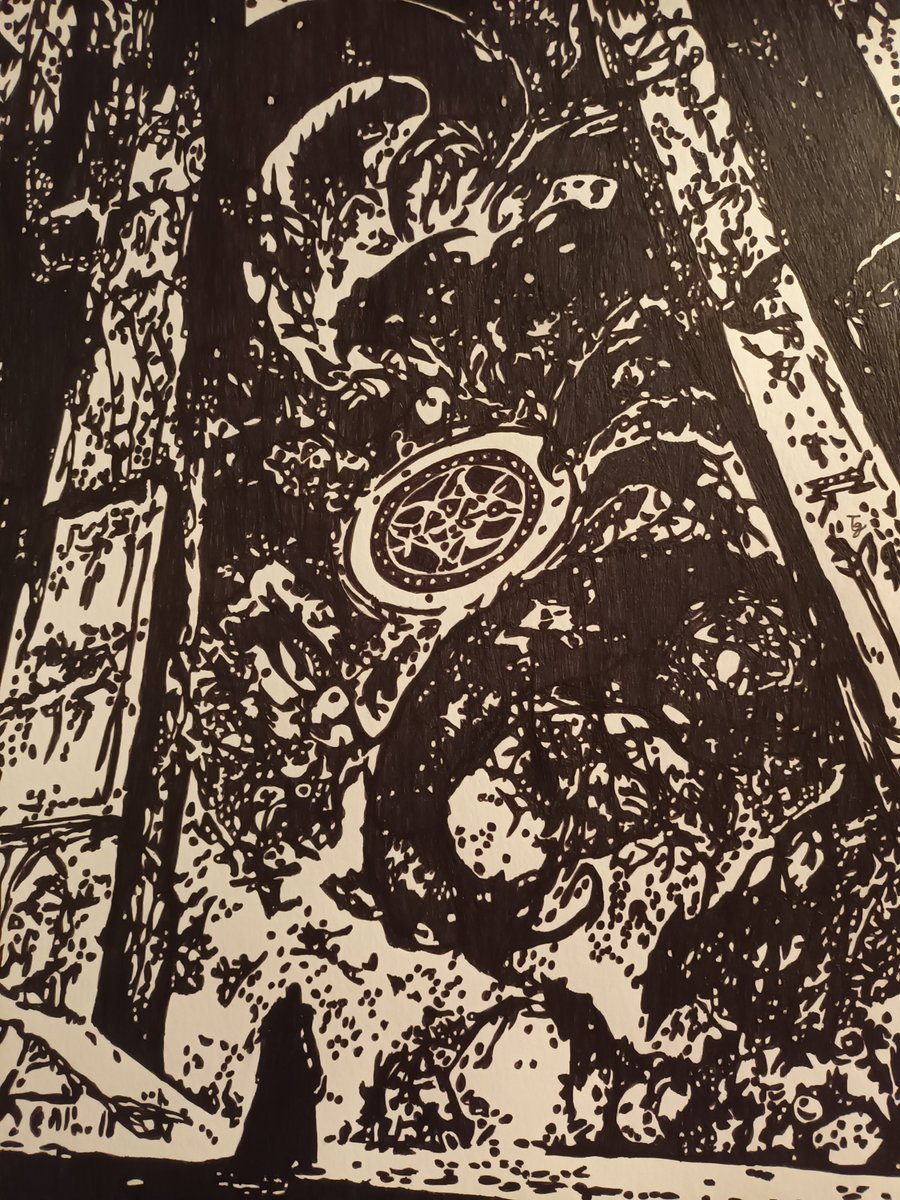 timgeissler0's tweet photo. "Abyss Gate"

Drawing with Fineliner on A4 Drawing Paper.

#artwork #fantasyart #illustration #inkart #inkdrawing #monochrome #land #realisticdrawing #sketch #traditionaldrawing #arttraditional #love #mangaart #abyss #gate #door #magic #evil #landscape #monster https://t.co/8DPJDGxElc