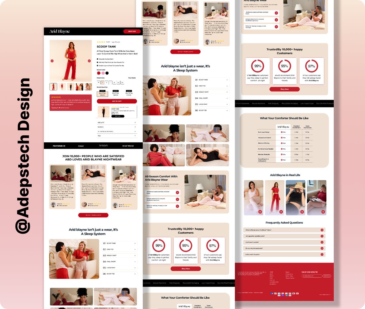 AdepsTech's tweet image. Designed this PDP for Arid Blayne on @Figma.

For brand owners: a strong PDP is one of the smartest investments you can make because It:

✅Educates
✅Builds confidence
✅Reflects your brand
✅Drives consistent conversions

If you want one done right, send me a DM.