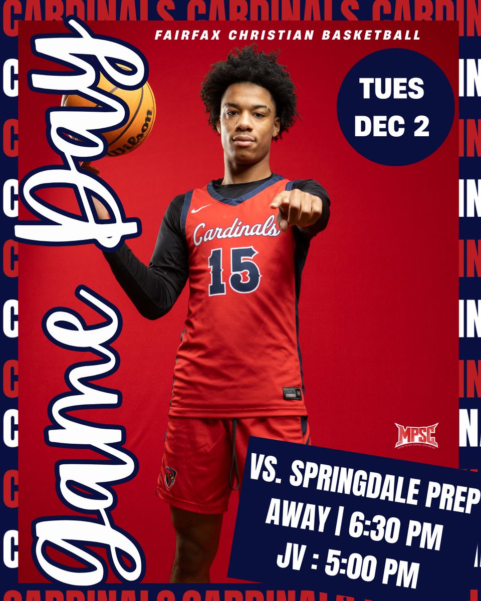 hoops_fcs's tweet photo. Season Opener for the Cardinals! Our Varsity team will travel to Springdale Prep for its first @MPSCAthletics game of the season.
5:00 JV | 6:30 Varsity
📍Springdale Prep, New Windsor, MD
@CapitolHoops @WashPostHS @novahoopsCom @ColbyGHoops @TheHoopBuzz @M_Errigo #fcshoops https://t.co/Azx6nero9t