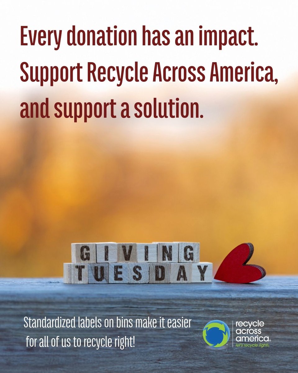 💚 It’s Giving Tuesday! 
Let’s work together to fix recycling and make it easier for everyone.
 Your support today moves us closer to a cleaner and more sustainable future.

Give today. Create change together. ♻️

Donate at buff.ly/KOUeDxS