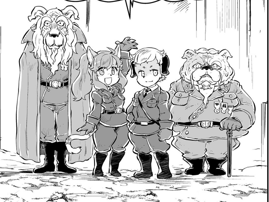 myuun_sousaku's tweet image. ええ〜お揃い軍服着てる〜∩^ω^∩かわいい〜