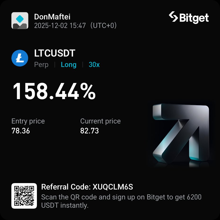 Download and sign up on Bitget to get up to 6200 USDT in new user rewards!
share.glassgs.com/sl/085D9BUNK2XB