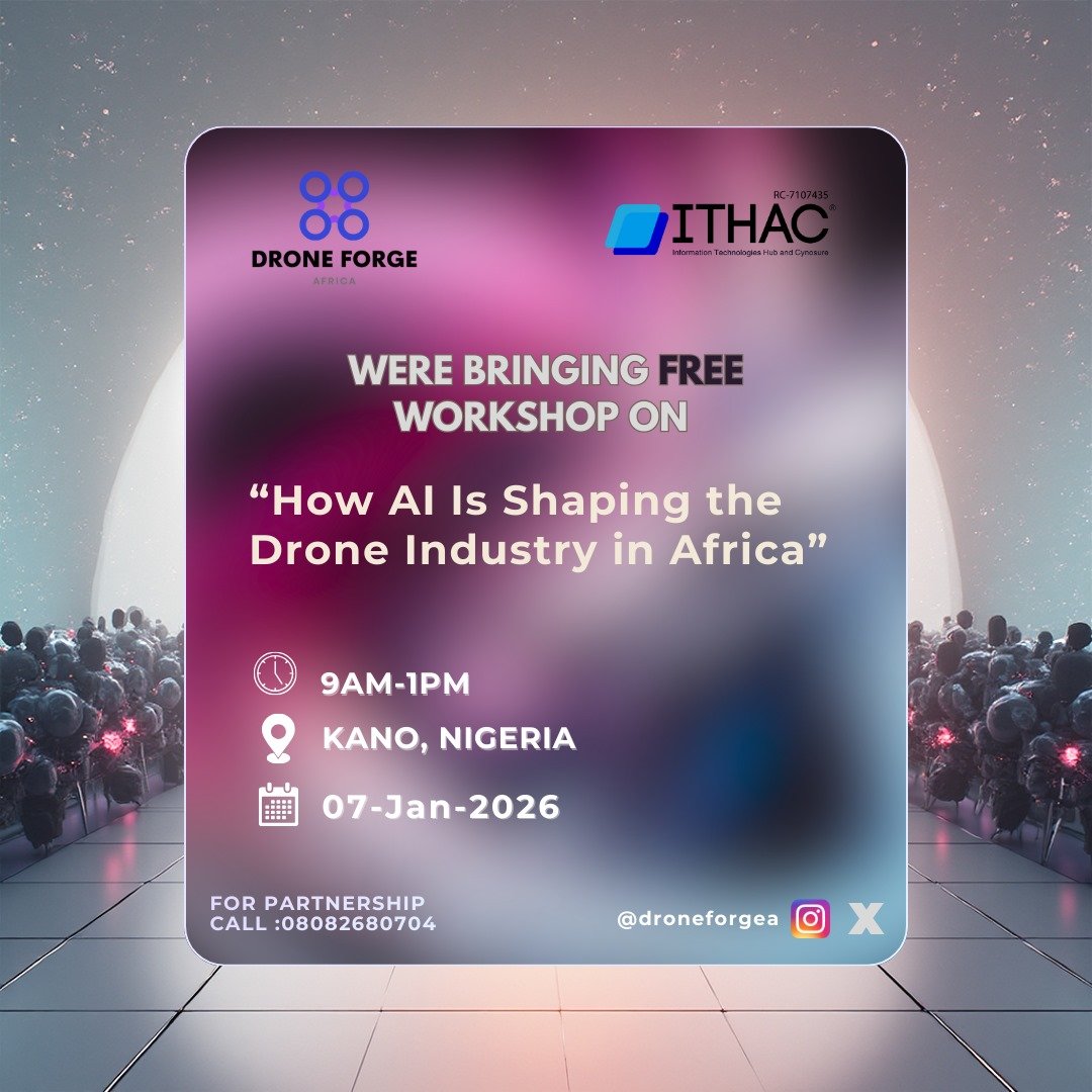 Muhammadsafiyy2's tweet photo. How AI Is Shaping the Drone Industry in Africa.

📢 Registration is now open!

Secure your slot today by registering here: https://t.co/vVJsCURu5Q

#droneforgeafrica #ithac #Droneai https://t.co/0Kw1AKAAvH