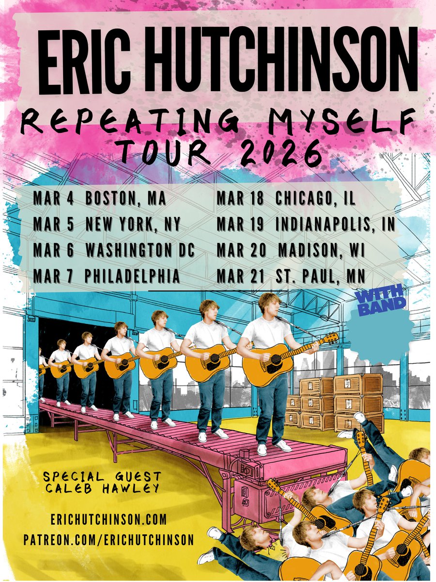 Bringing my Repeating Myself tour to Europe this summer! Coming back to London and my first time in Utretch, Hamburg, and Berlin! Tickets on sale for Patreon E-Hutch Club members tomorrow!