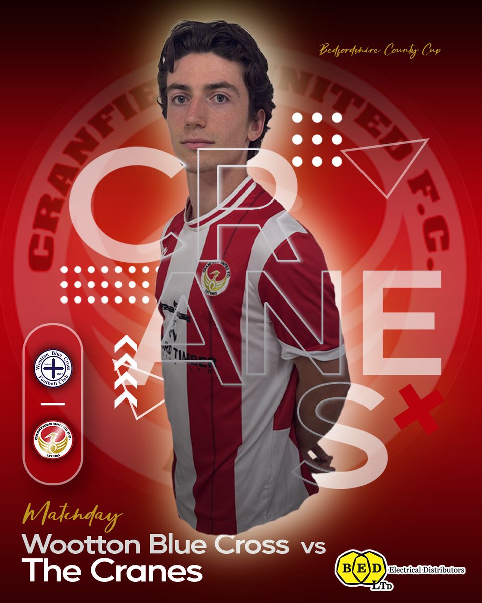 CranfieldUnited's tweet photo. π¨| County Cup Day
π @BlueWoottonMens
π Weston Park, Bedford Road, Wootton, Bedford, MK43 9JT
π 19:45
#thecranes #nonleaguefootball #upthecranes https://t.co/sghTJ4dXcX