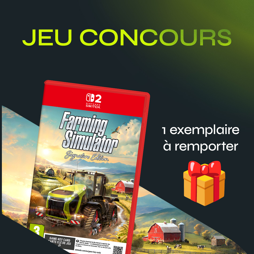 NM_Officiel's tweet image. 🎁 JEU #CONCOURS 🎮
Tentez de remporter votre exemplaire de Farming Simulator: Signature Edition sur #NintendoSwitch2 ! 🚜

Pour participer :
👍 Likez ce post
🔁 Retweetez
👥 Suivez @PLAION_FR et @NM_Officiel

TAS le 19/12
Bonne chance à tous 🍀
#Giveaway #FarmingSimulator