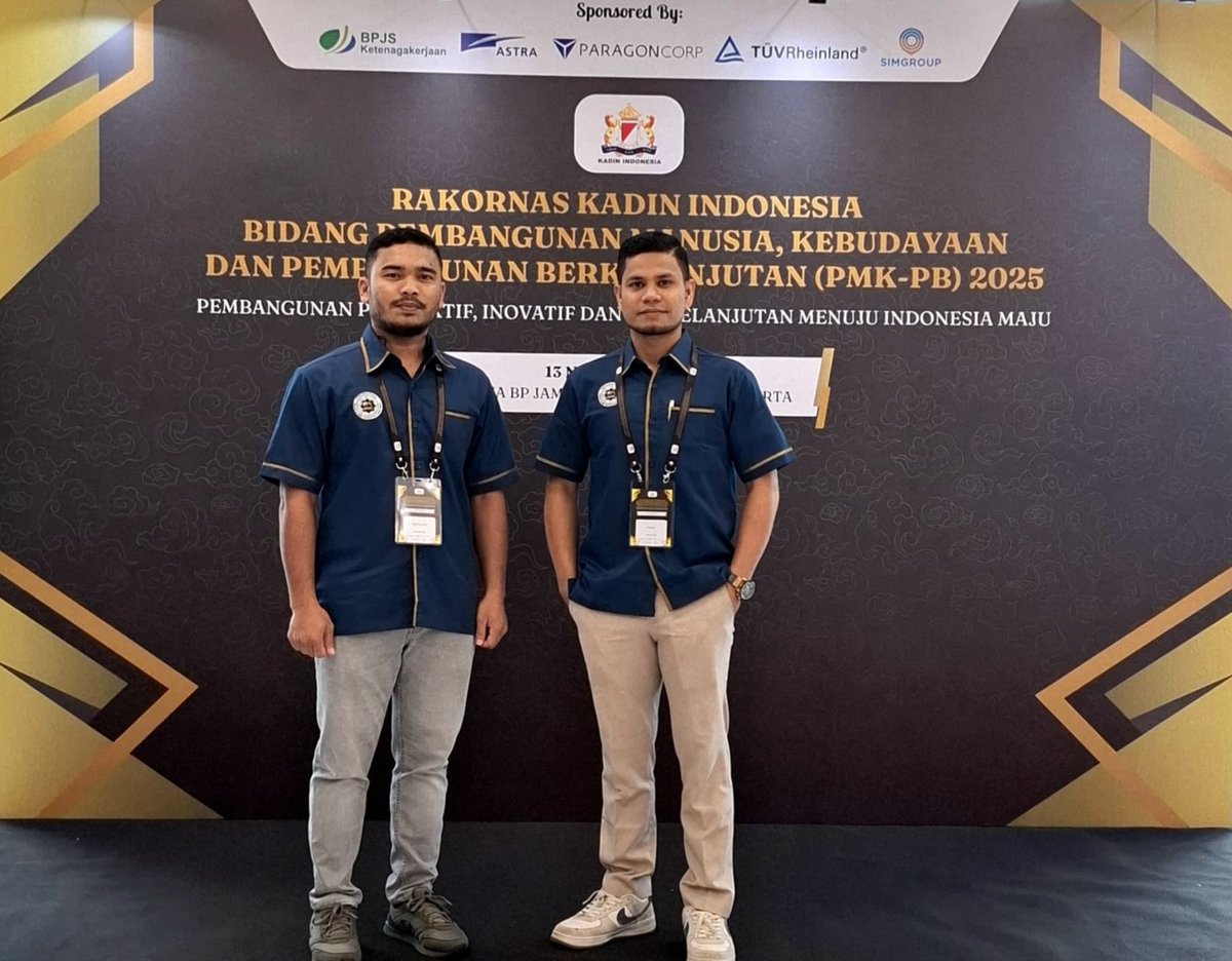 MUDASIR_SE's tweet photo. Saya sebagai Ketua IKA UTU Pulau Jawa mewakili Ketum dan didampingi oleh adinda Mustafa, S.H, menghadiri acara Rapat Koordinasi Nasional Bidang Pembangunan Manusia, Kebudayaan dan Pembangunan Berkelanjutan Kadin Indonesia 2025.

#ikautu #kampus_utu #kadinindonesia https://t.co/nw7hyVToWc
