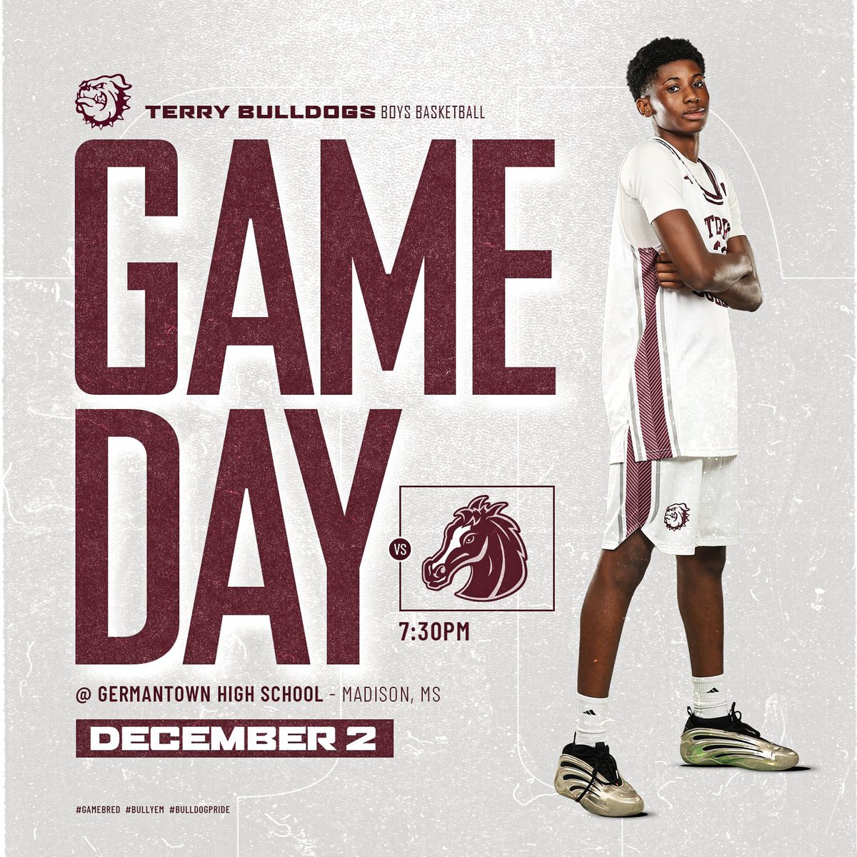 TerryHighHoops's tweet image. 📅Dec. 2 📍Germantown HS ⏰Varsity 7:30pm
