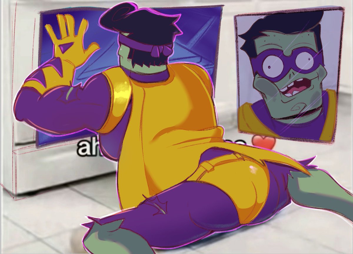 Imlethallotus's tweet photo. felt like drawing something stupid today 

he's waiting on cookies man, just finish already 😔

#pvz #pvzgw2 https://t.co/5hybVdAlls