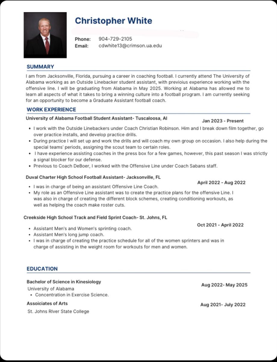 With College Football season coming to an end. I’m currently looking for a Graduate Assistant opportunity! Eager and hungry for an opportunity!