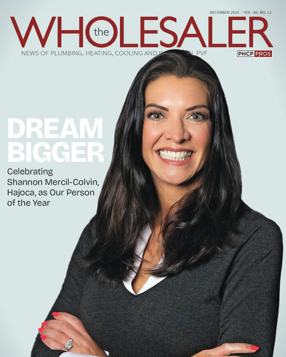 We are thrilled to announce Shannon Mercil-Colvin, director of vendor operations at Hajoca Corp., as #TheWholesaler magazine's 2025 Person of the Year! Discover how Shannon is transforming the PHCP-PVF industry in our December cover story: ow.ly/gHW950XAhho