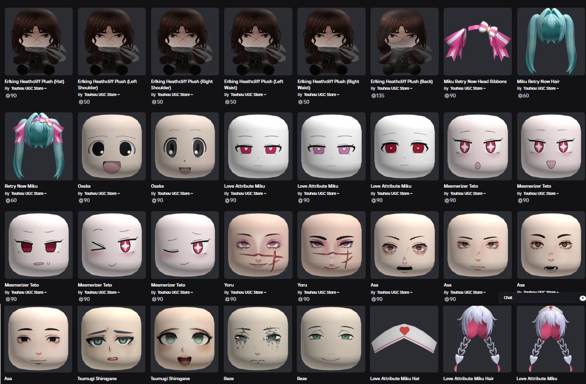 TouhouUGCStore's tweet image. We Just Released 20+ Hairs in our ugc group! 
We&apos;ve also Released plushies of Erlking Heathcliff, Christmas Miku &amp;amp; Christmas Teto !

Check out the group here: roblox.com/communities/35…

#ROBLOX #Robloxugc #erlking #Heathcliff #LimbusCompany #Limbus_Company #Teto #Miku #Christmas