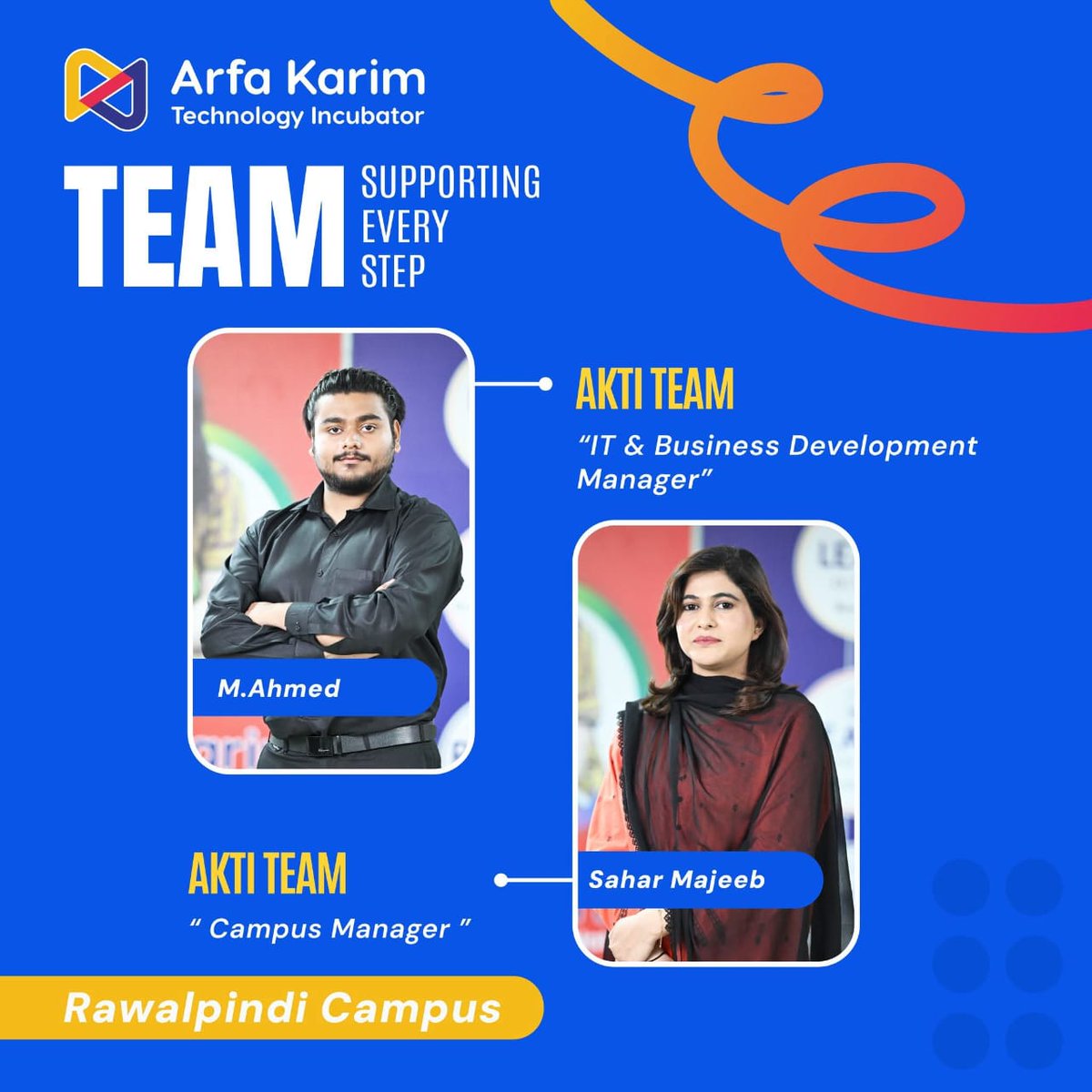 ArfaKarim_Tech's tweet image. Meet M. Ahmed and Sahar, the powerhouse duo ensuring AKTI Rawalpindi runs with precision, passion, and purpose. Their teamwork builds the campus culture every day.
0334-6660496
Apply Now: akti.com.pk/admissions

#AKTI #AKTIRawalpindi #TeamAKTI #CampusLeaders #YouthEmpowermen
