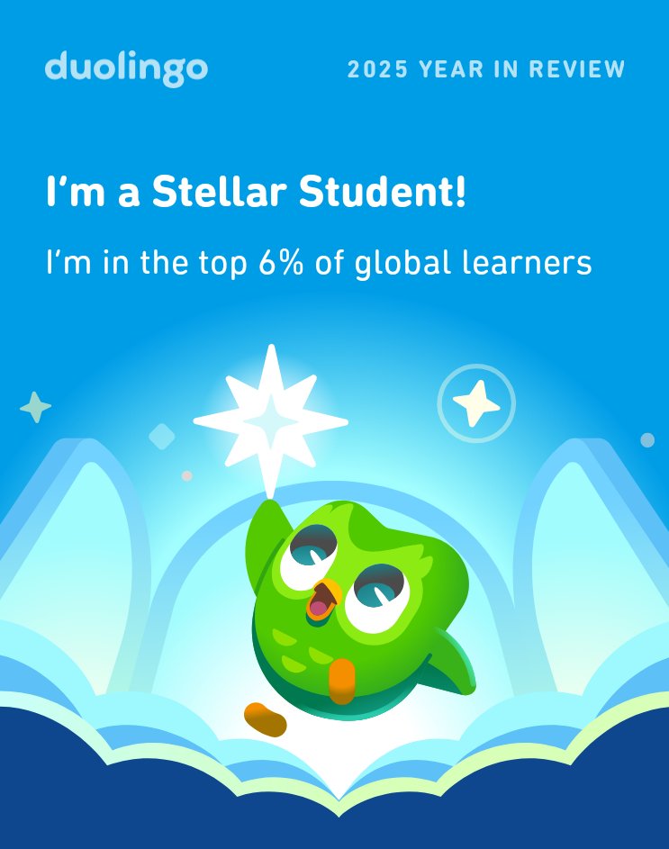 UntrainedDoc's tweet image. Look how much I learned on Duolingo in 2025! How did you do? #Duolingo365