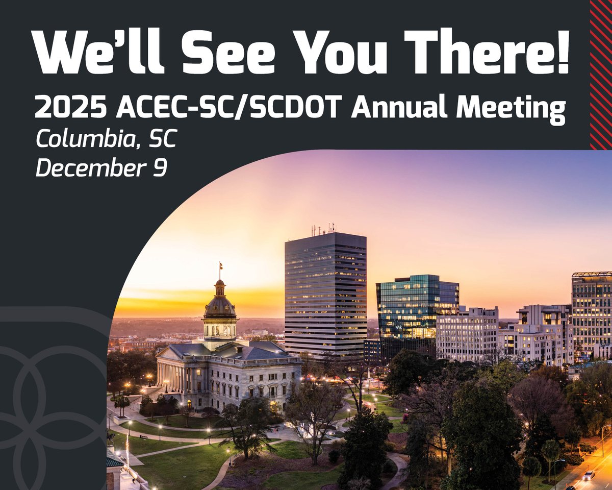 We’re excited to join industry peers at the 2025 ACEC-SC/SCDOT Annual Meeting next week. Our experts are ready to learn, collaborate, and support ongoing efforts to advance transportation throughout South Carolina.
drmp.pulse.ly/eyohh2aydm