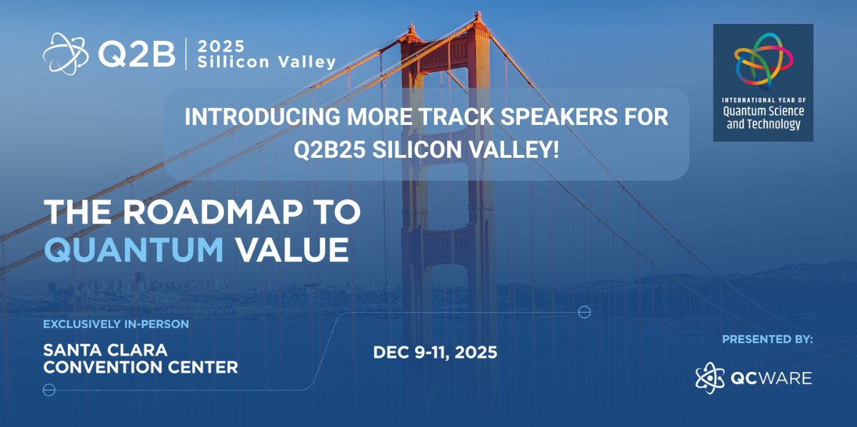 QCWare's tweet image. We&apos;re excited to unveil more track speakers for Q2B25 Silicon Valley! Don’t miss this opportunity to learn from industry leaders in quantum technology. Register today! 

hubs.la/Q03VZ3Gl0

#Quantum #QuantumApplications #QuantumTechnology #TechConference
