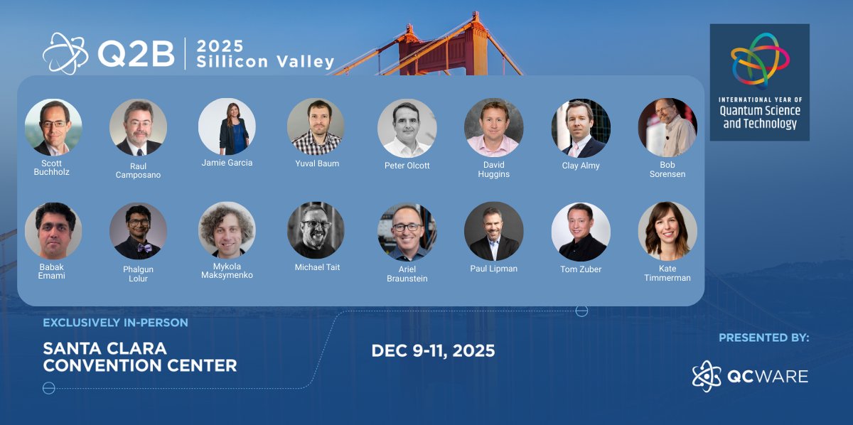 QCWare's tweet image. We&apos;re excited to unveil more track speakers for Q2B25 Silicon Valley! Don’t miss this opportunity to learn from industry leaders in quantum technology. Register today! 

hubs.la/Q03VZ3Gl0

#Quantum #QuantumApplications #QuantumTechnology #TechConference