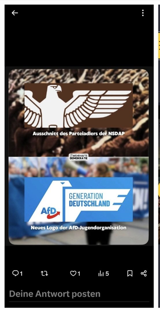 Wenn selbst Unternehmer nicht mehr wissen, was Faschismus ist...
#Bildungsmisere
#Gießen #Gießen
SO sieht Fschismus für <a href="/IngoW/">Ingo Weber</a> aus (Bild 1/2), SO nicht (Bild 3)...: