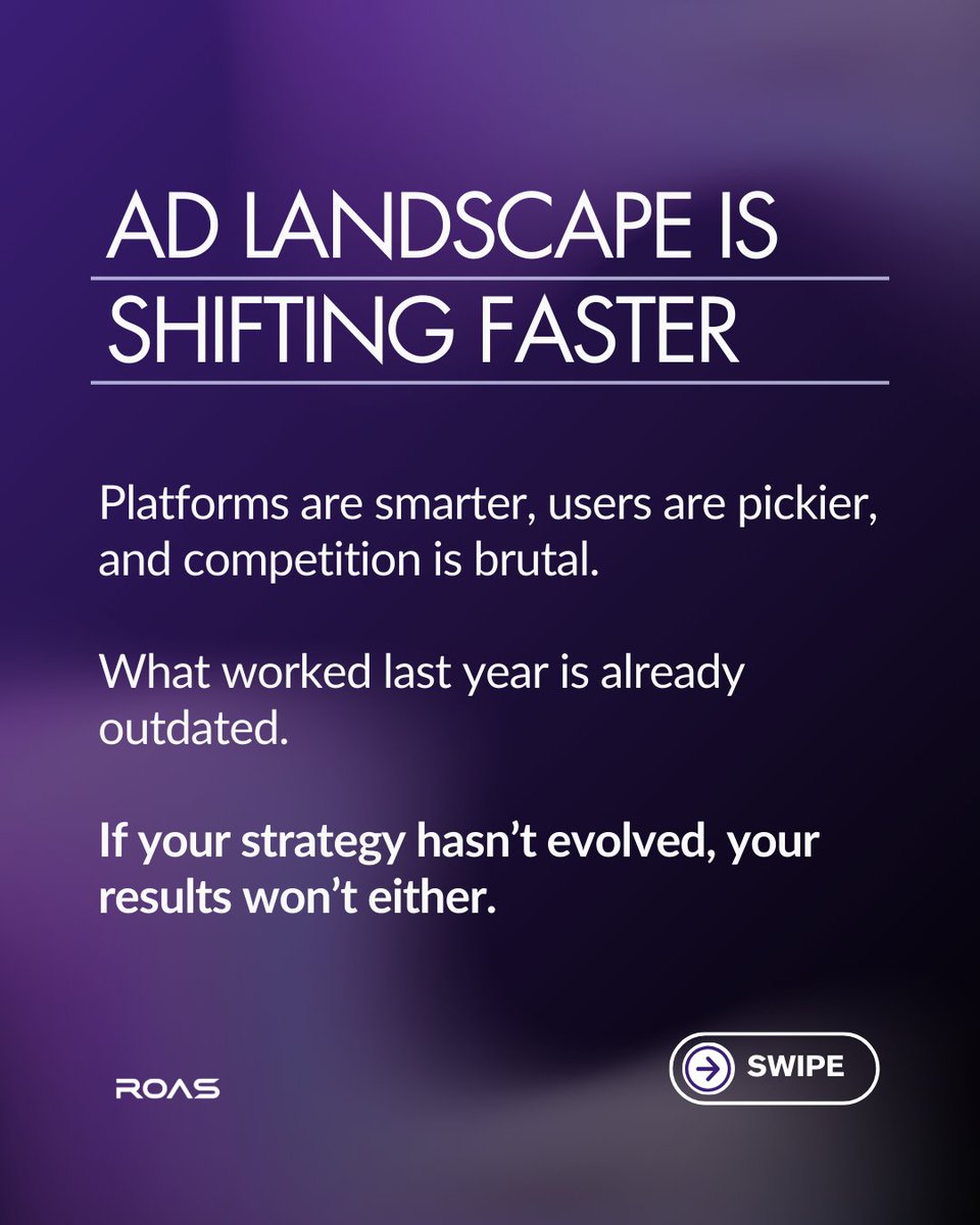 roas's tweet image. 🚀 The ad world is evolving fast, and the brands winning in 2025 are the ones adapting to how people actually consume content today.

At ROAS, we build complete growth systems that align ads, funnels, nurture, and conversion. So, every dollar you spend works harder. 🙌

📈 Want…