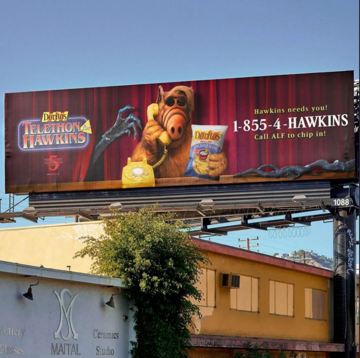 DailyALF's tweet photo. Billboard for Stranger Things Season 5 Featuring ALF https://t.co/PFPfzbpzsb