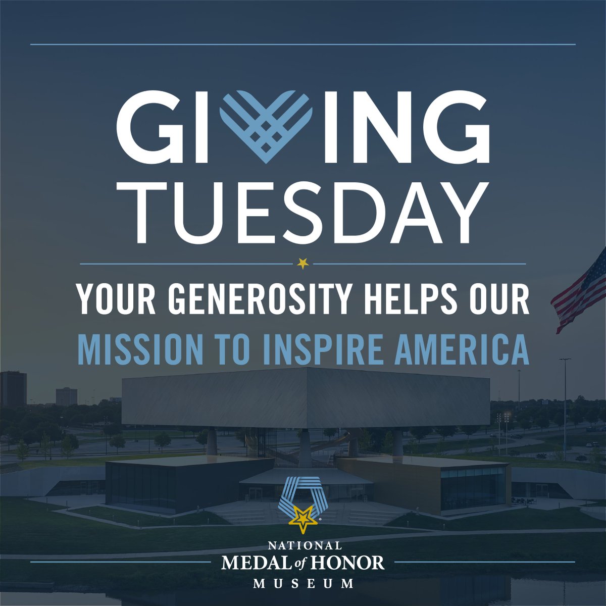 MohMuseum's tweet photo. This Giving Tuesday, embrace the spirit of giving. Your gift to the National Medal of Honor Museum helps preserve stories of courage and sacrifice that teach future generations to honor and remember the values of the Medal. Every donation makes an impact: https://t.co/RYQCRVrTy7 https://t.co/tAhWPNUvoR