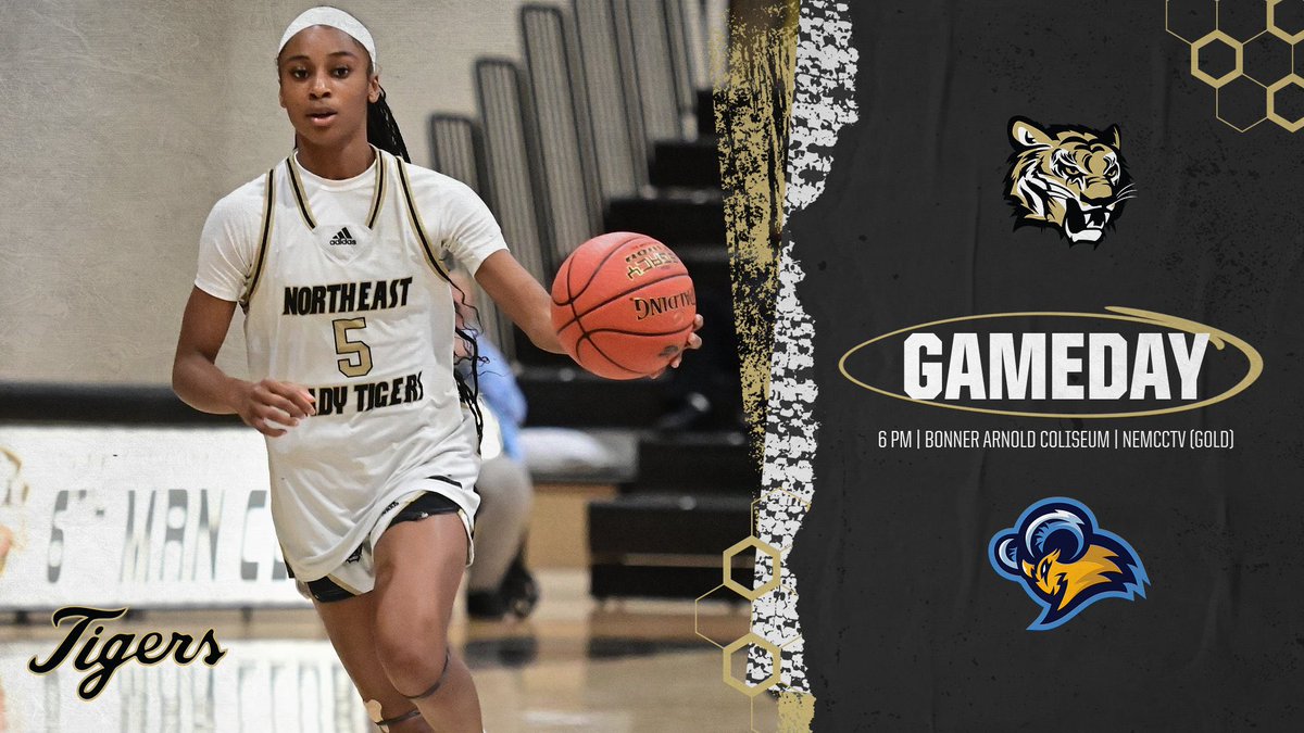 WBK | Tonight’s the last home game with our students on campus for the fall semester. Make it count by cheering our ladies!

🆚 Blue Mountain (JV)
📍 Bonner Arnold Coliseum (Booneville, MS)
🕰️ 6 pm
📺 bit.ly/NEGoldChannel
📈 bit.ly/NEWB26G9Stats
🐯 #TigerTown | #PACKtheBAC