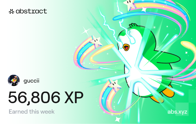 gucci_gcc's tweet image. 56806 XP just for bullposting @AbstractChain