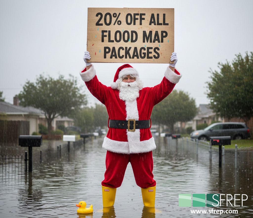 SFREP's tweet image. Save 20% on all flood map packages! Stock up for 2026 now through Thursday!
