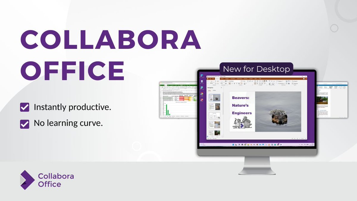 Last week, we released Collabora Office Desktop 🖥️ 

If you know Collabora Online, you already know your way around — same design, same structure, same workflow… just local. 

☑️ Consistent, easily discoverable UI with intuitive toolbars and tabbed interface.
☑️ Great document