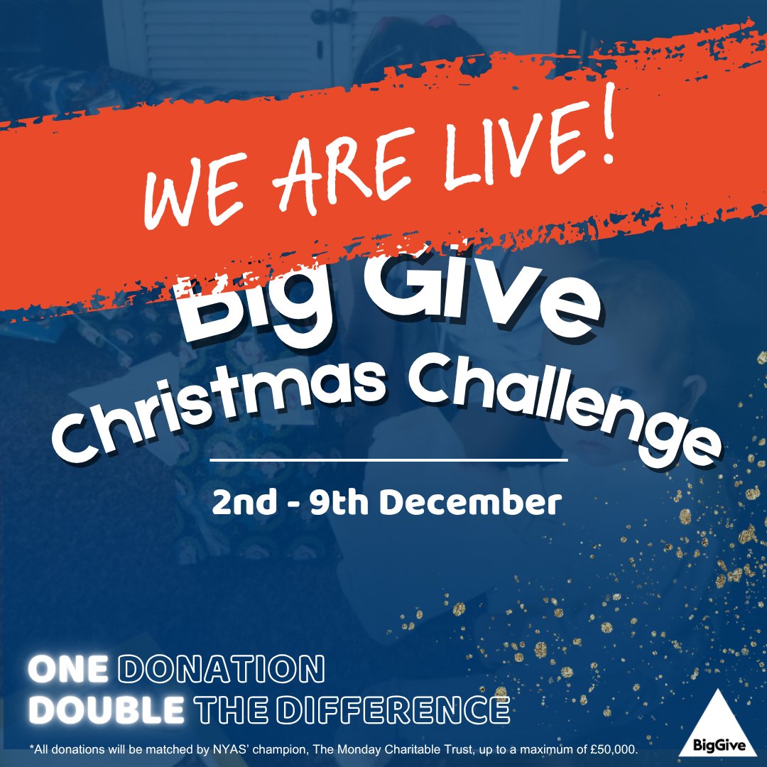 Have you heard? The #ChristmasChallenge is here! Donate to us now and it will be doubled - one donation, double the difference! #GivingTuesday bit.ly/3VxQ1Eg