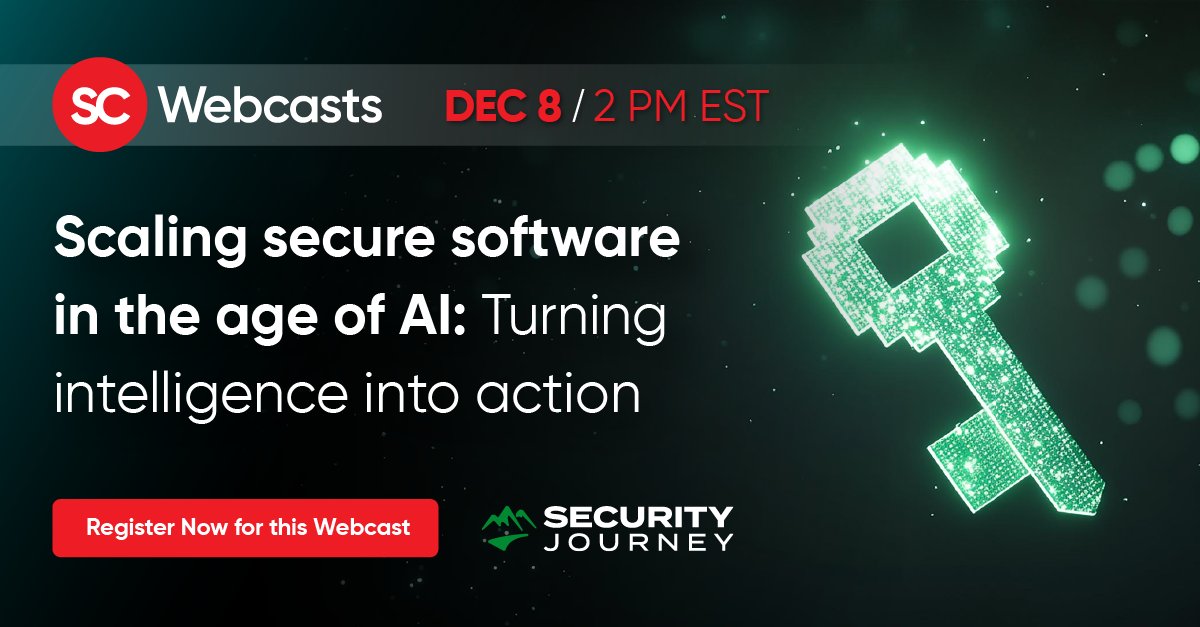 SecurityJourney's tweet image. 🤖 Scaling secure software in the age of AI takes more than tools. It takes turning AI-driven intelligence into real action.

Join Dustin Lehr as he explores how AI, training, and dev engagement can be leveraged together.

🔗 ow.ly/8WEz50XAF9e
#ai #aisecurity #aicode