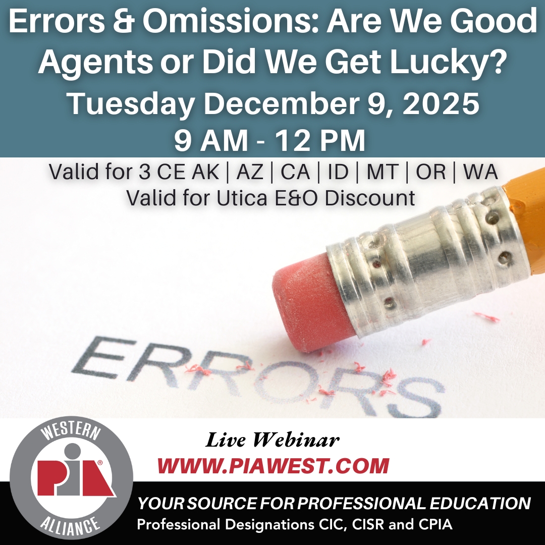 PIAWestAlliance's tweet image. Can You Identify E&amp;amp;O Exposures?
Join us NEXT WEEK and learn how to identify specific exposures and the potential financial impact.
Approved for Utica discount.

Registration link in thread.

#PIAProfesssionalEducation #EandO #ErrorsandOmissions
