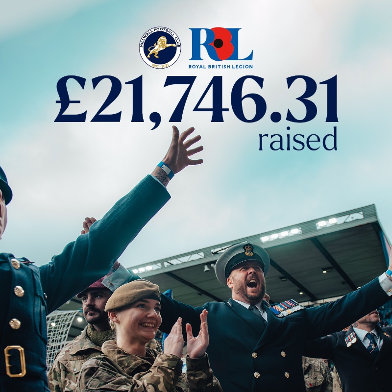 MillwallFC's tweet photo. Fantastic support for @PoppyLegion once again! 🌺