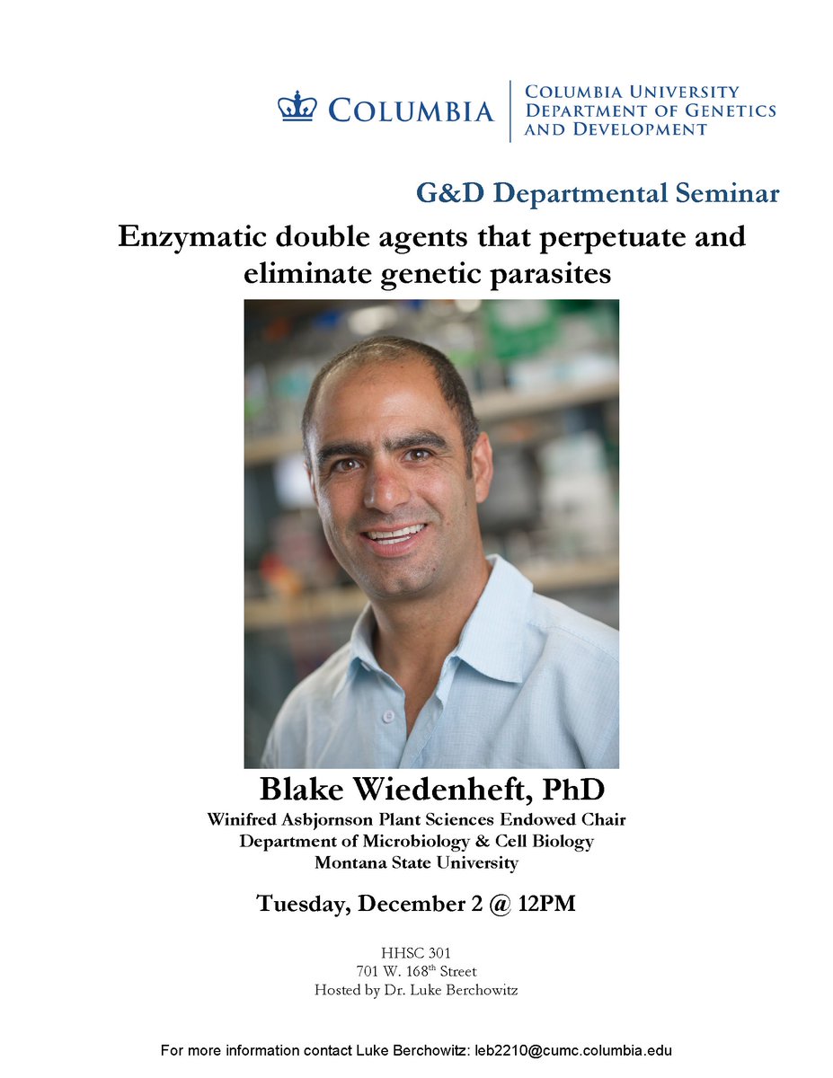 Columbia Genetics and Development Department tweet media