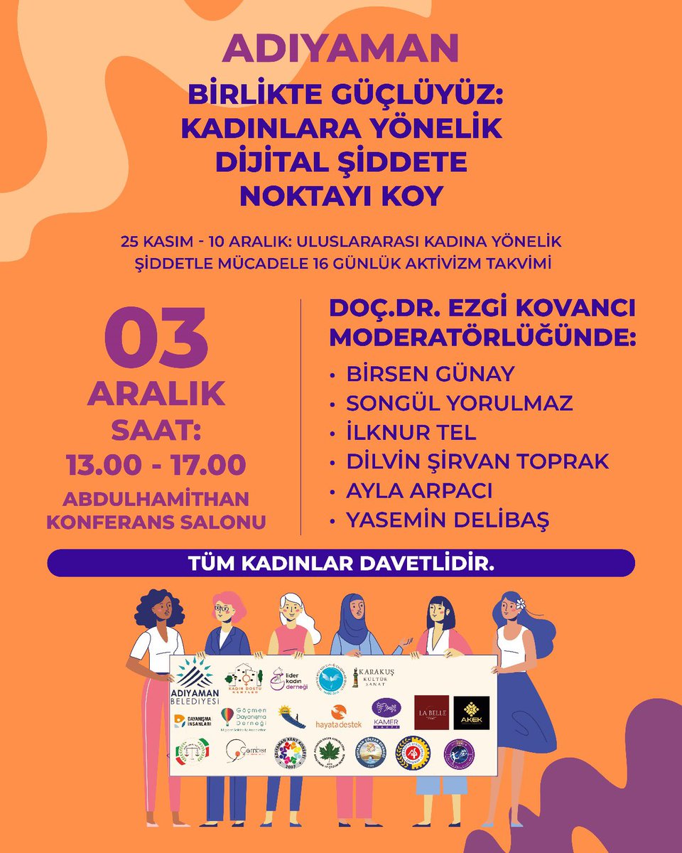 Kadına Yönelik Şiddetle Mücadele Haftası etkinlikleri kapsamında,

📅 3 Aralık ( Yarın)
🕐 13.00 – 17.00
📍 Abdulhamit Han Konferans Salonunda Doç. Dr. Ezgi Kovancı moderatörlüğünde Başkanımız <a href="/birsengunay02/">Birsen Günay</a> ’ın da konuşmacı olarak katılacağı programa tüm kadınlarımızı bekliyoruz