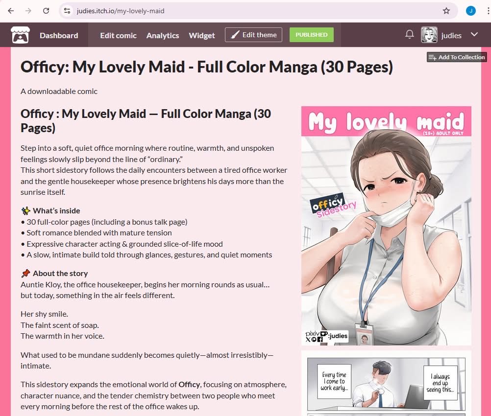 judynharmonia's tweet photo. Easier to get My Lovely Maid (ENG PDF) now. ❤️‍🔥
Check the comment https://t.co/gDTreu06XD