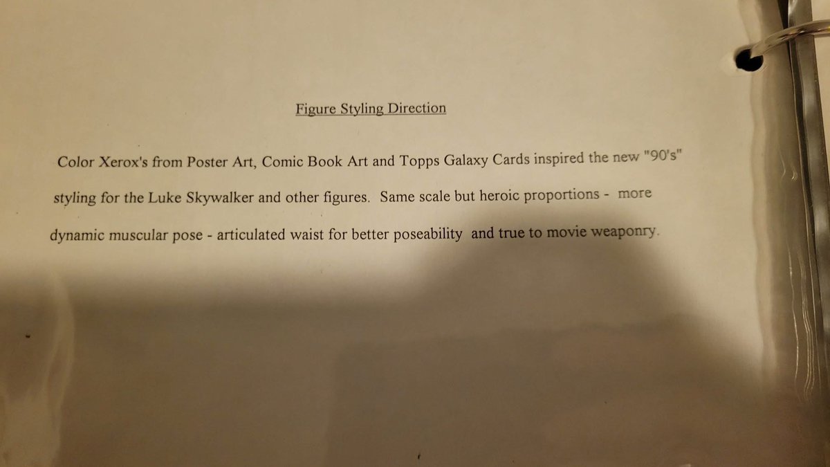 BobaFettANHSE's tweet photo. Style guide for the #starwarsactionfigure line #thepoweroftheforce with attached note. Very interesting….
#starwars https://t.co/y9dliUM4JR