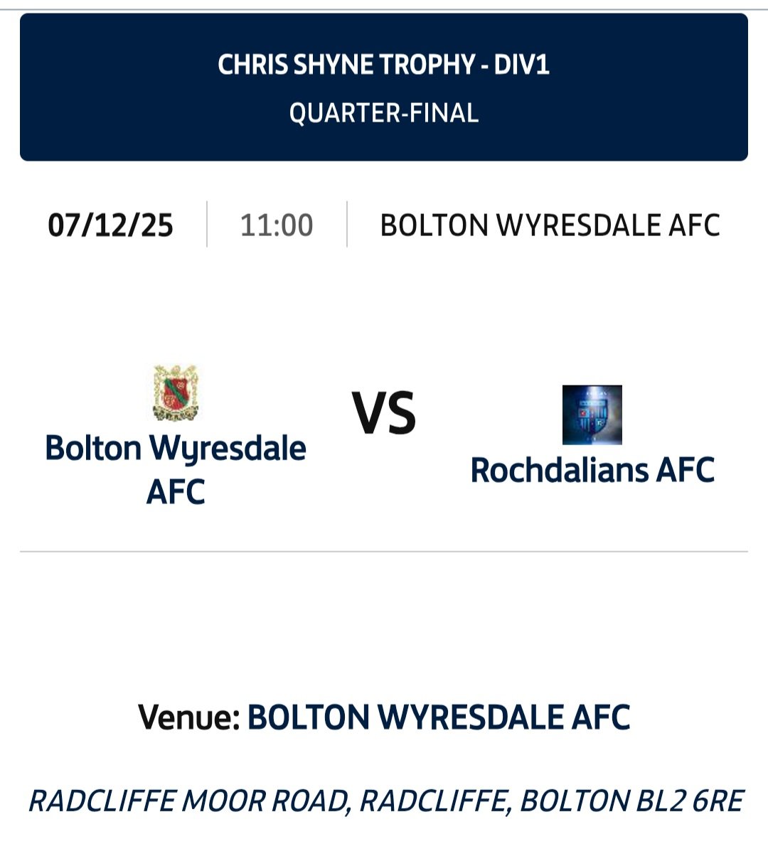 RochdaliansAFC's tweet image. Massive game on Sunday as we face Bolton Wyrsedale in the QF of the league cup. 

Be a tough game away from home, looking forward to it. 

#UTFD